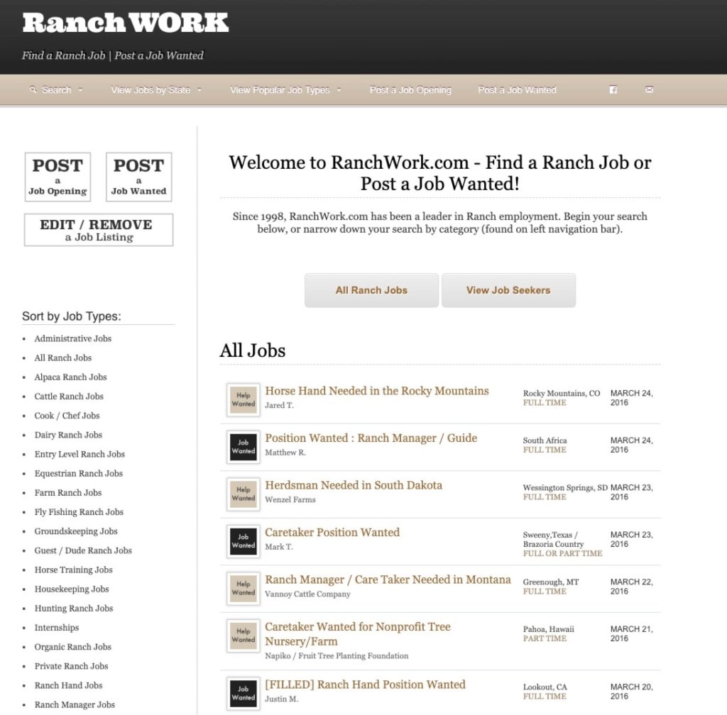 2014 RanchWork.com Re-launch